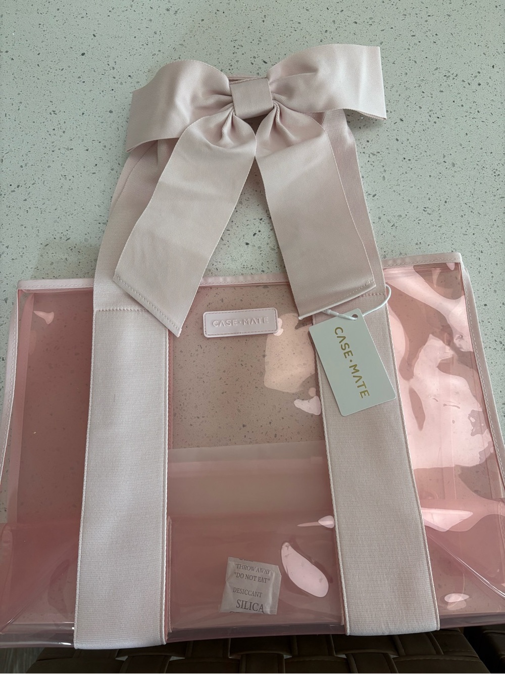 case-mate Ballet Pink Clear Jelly Tote with Bow